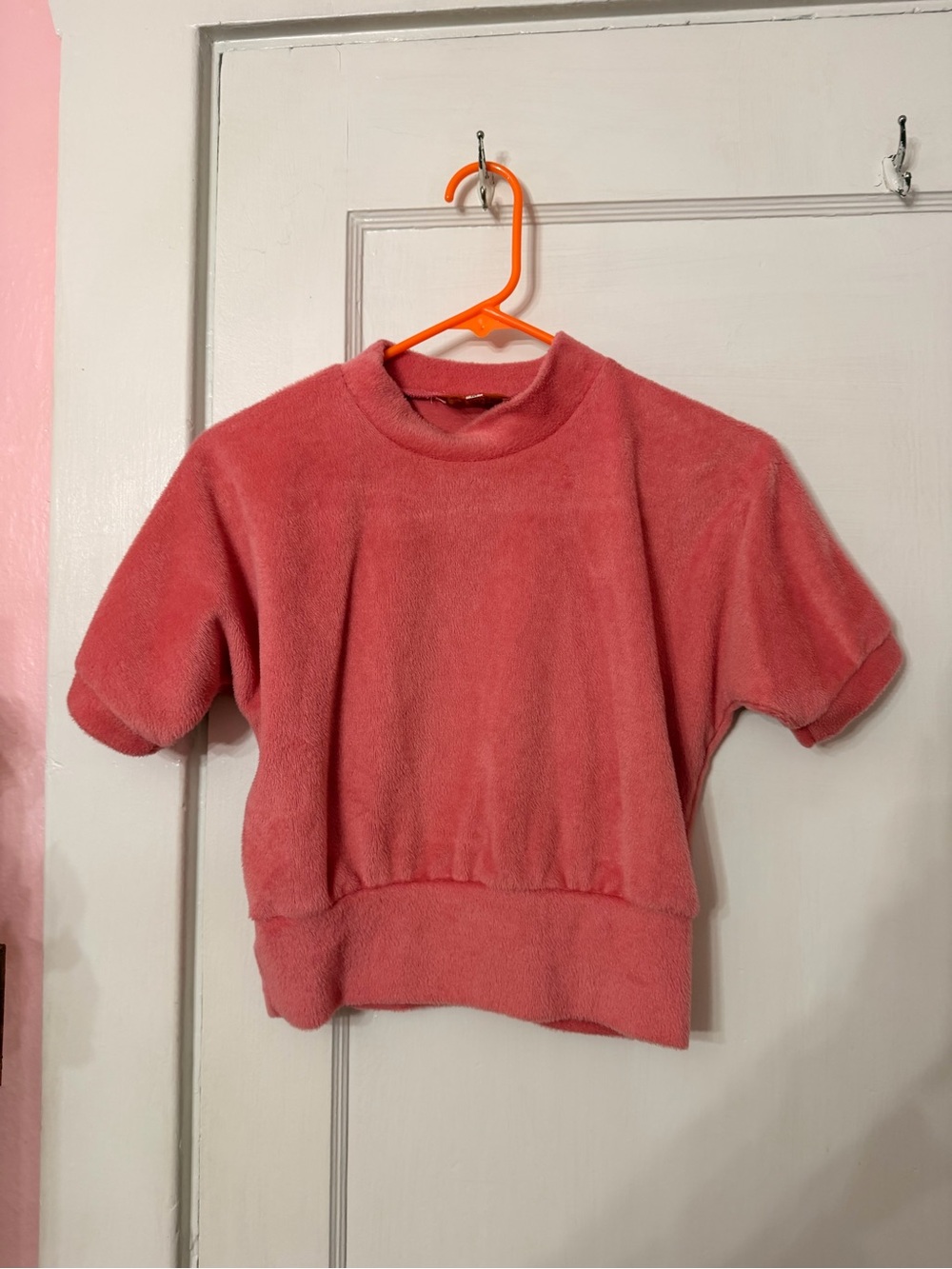 Freddies of Pinewood Pink Plush Pullover Mockneck Sweater Small
